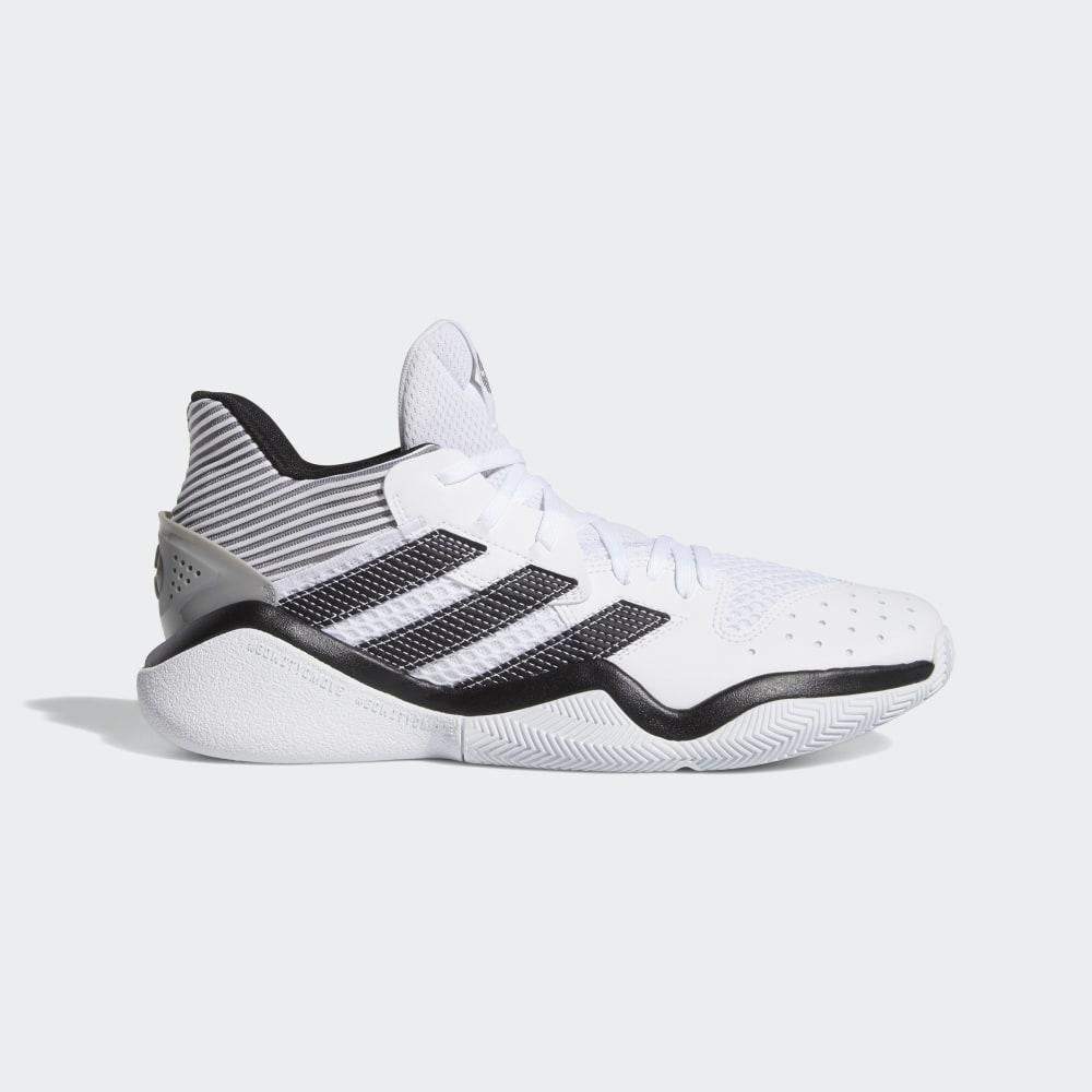 Adidas Men's Harden Stepback Basketball Shoes White/Black/Grey Ireland EH1942